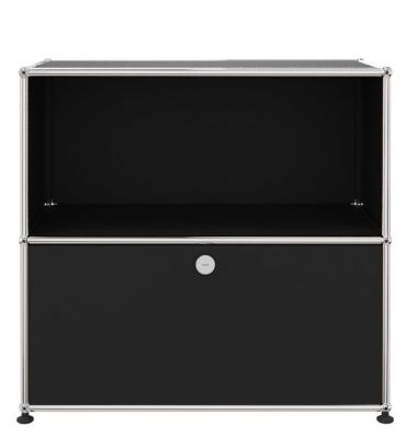 USM Haller Sideboard 1 Offen / 1 Schublade Graphitschwarz - FAST DELIVERY
